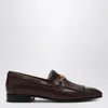 Valentino Moccasin Vlogo Signature Coffee Color With Fringes In Brown