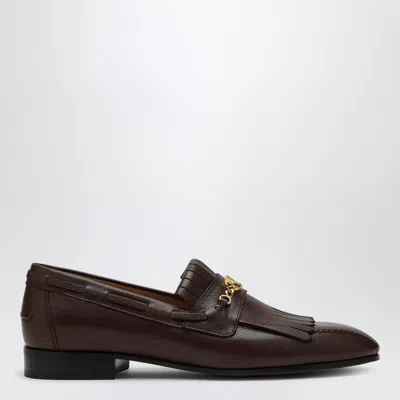 VALENTINO GARAVANI VALENTINO GARAVANI MOCCASIN VLOGO SIGNATURE COFFEE COLOR WITH FRINGES