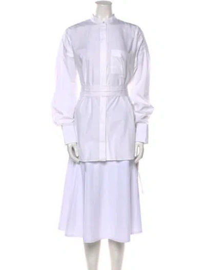 Pre-owned Valentino Mock Neck Long Sleeve Tunic W/ Tags In White