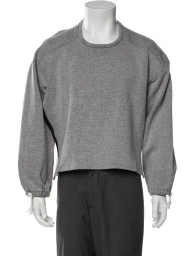 Pre-owned Valentino Mock Neck Sweater In Gray