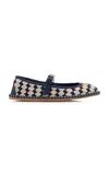 Valentino Garavani La Cruisette Crochet Mary Jane Flats In Multi
