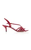 Valentino Garavani Womens Red Nodine 55 Bow Leather Sandals Eur 36 / 3 Uk