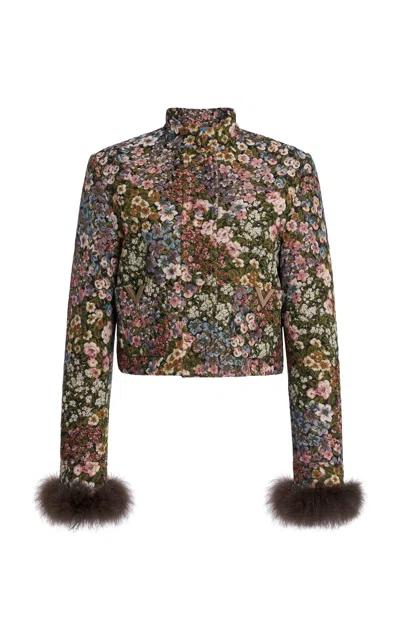 Valentino Long Sleeve Casual Jacket In Multi