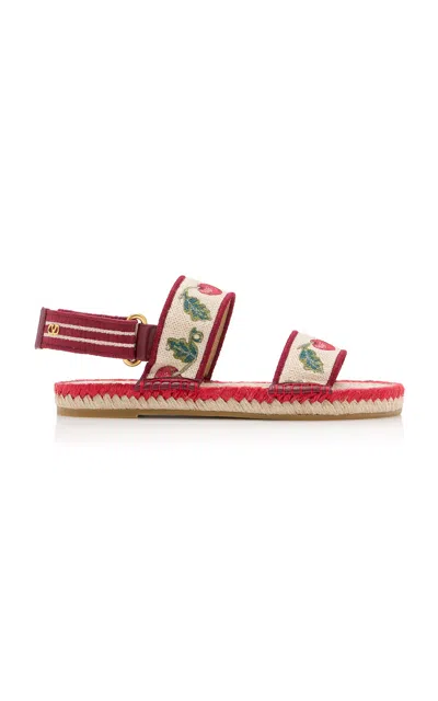 VALENTINO GARAVANI VALENTINO GARAVANI VLOGO SIGNATURE CHERRYFIC ESPADRILLE SANDALS