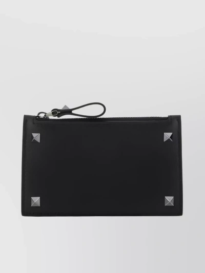 Valentino Garavani Modern Metallic Wallets & Cardholders With Convenient Wrist Strap In Black