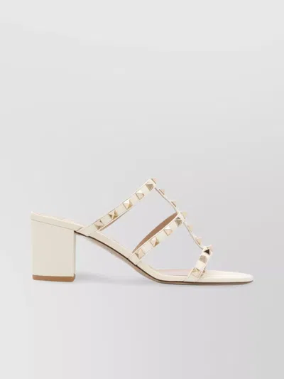 Valentino Garavani Modern Open Toe Block Heel Sandals In Neutral