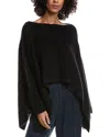 Valentino Mohair & Wool-blend Poncho Sweater In Black