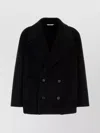 Valentino Black Two Button Placket Coat