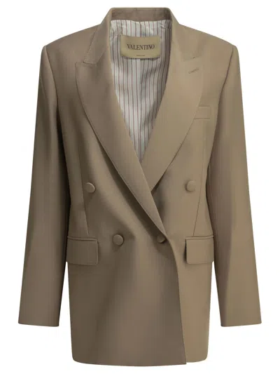 Valentino Mohair Blazer In Brown