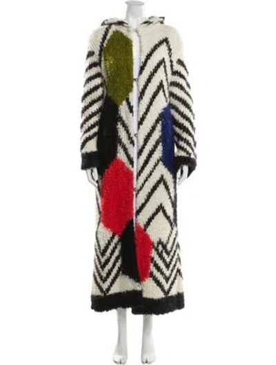 Pre-owned Valentino Mohair Printed Jacket In Neutral