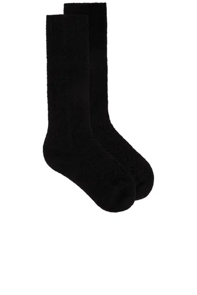 Valentino Mohair Socks In Nero