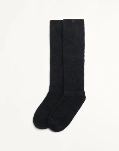 Valentino Garavani Valentino Mohair Socks Woman Black L/x
