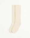 Valentino Garavani Valentino Mohair Socks Woman Latte S/m In Ivory