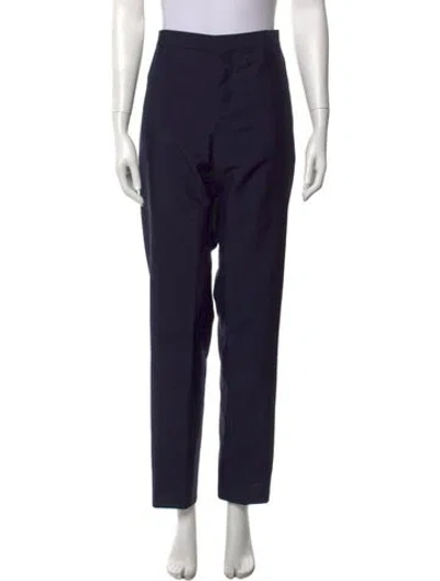 Pre-owned Valentino Mohair Straight Leg Pants W/ Tags In Blue