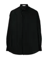 Valentino Monogram-jacquard Cotton Shirt In Black
