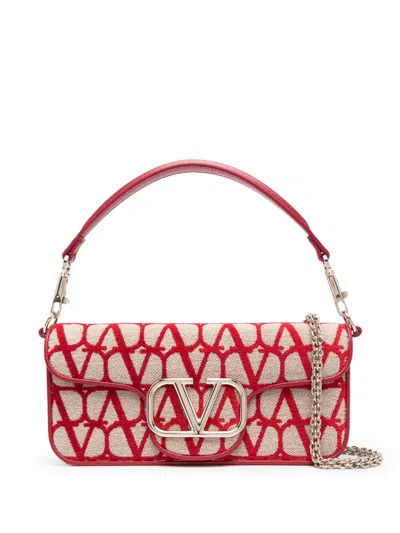 Valentino Garavani Monogram-pattern Shoulder Bag In Red