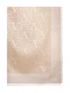 Valentino Schal Mit Monogramm In Brown