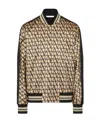Valentino Toile Iconographe Print Bomber Jacket In Nude