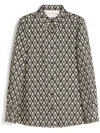 Valentino Toute La V Twill Button-down Shirt In Black