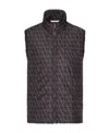Valentino Monogram-pattern Zipped Gilet In Black