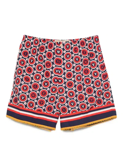 Valentino Monogram-patterned Shorts In Multi
