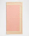Valentino Toute La V Silk Scarf In Bvr Crema Rosa