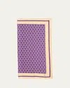 Valentino Monogram-print Silk Scarf In Crema Viola