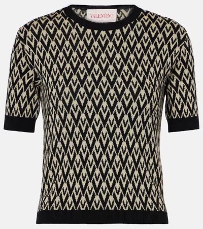 VALENTINO TOUTE LA V VIRGIN WOOL SWEATER