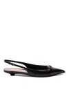 Valentino Vlogo Signature Leather Slingback Pump In Black