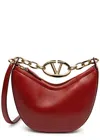 Valentino Garavani Mini Vlogo Moon Hobo Bag In Nappa Leather With Chain Woman Rosso  Uni In Red