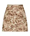 Valentino Gonna In After Winter Quilted Pink Lurex In Nude