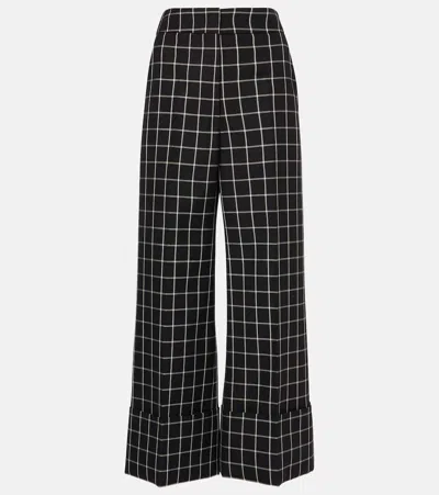 Valentino Women's Black/ivory Chequered Trousers | Size 38 | 6b3rb65592w