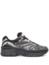 Valentino Garavani Leather Sneakers With Textured Rubber Elements In Black