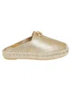 Valentino Garavani The Bold Edition Vlogo Mule In Metallic Grainy Calfskin 25mm Woman Gold 38 In Star Gold