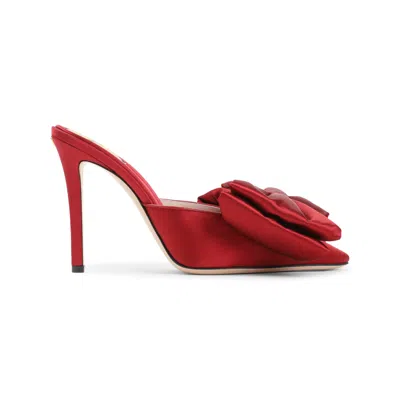 Valentino Garavani Mules Red In Animal Print