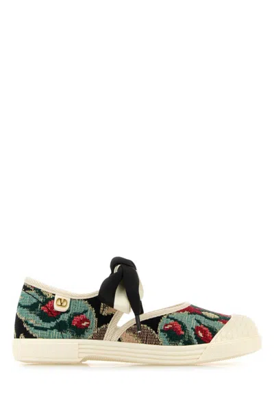 VALENTINO GARAVANI MULTI COLOR SLIP ON BALLET SNEAKERS