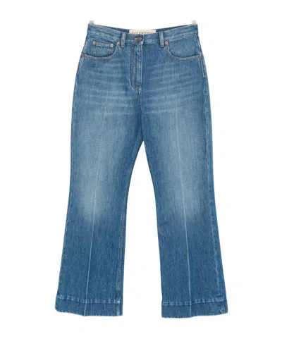 VALENTINO CROPPED FLARED JEANS