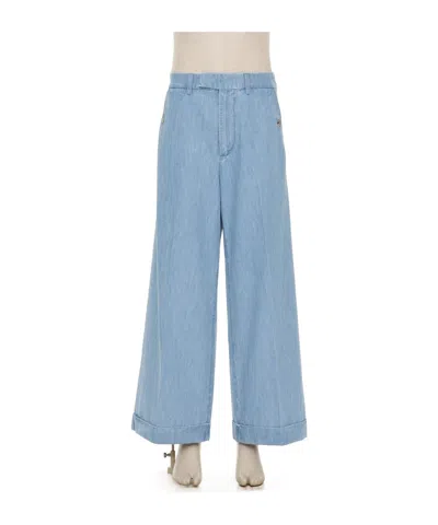 Valentino Multi-pocket Jeans In Blue