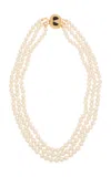 Valentino Garavani Multi-strand Pearl Necklace In Gold