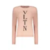 Valentino Garavani Woman Sweater Antique Rose Size 8 Virgin Wool In Pink