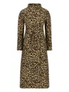 Valentino Multicolor Animal Print Coat In Neutral