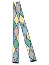 Valentino Geometric Pattern Lightweight Rectangular Scarf In Multi