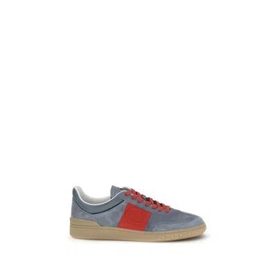 Valentino Garavani Multicolor Calf Leather Bos Taurus Low Top Sneakers In Gray