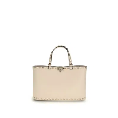 Valentino Garavani Multicolor Calf Leather Bos Taurus Shoulder Bag In Neutral