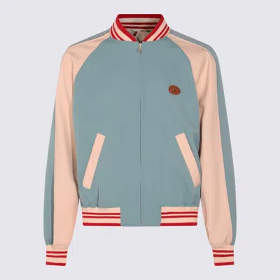 Valentino Bomber Jacket Wool Embroidered Back In Multi