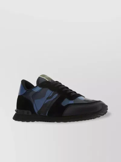 Valentino Garavani Multicolor Fabric And Nappa Leather Camouflage Trainers In Gs5