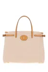 Valentino Garavani Two-tone Canvas Antibes Shopping Bag In Brown