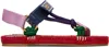 Valentino Garavani Lake Powell Sandal With Grape Embroidery 20mm Woman Multicolour 42 In Red