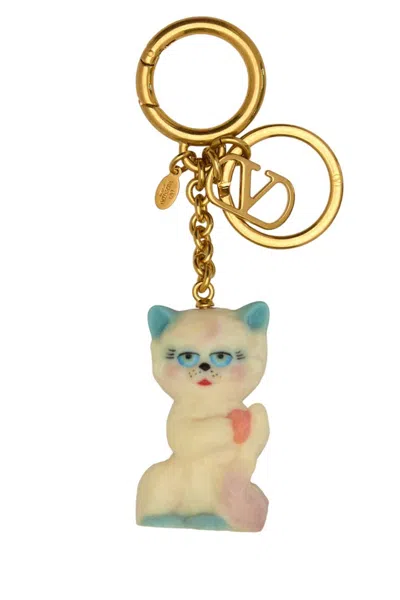 Valentino Garavani Multicolor Le Chat De La Maison Keyring