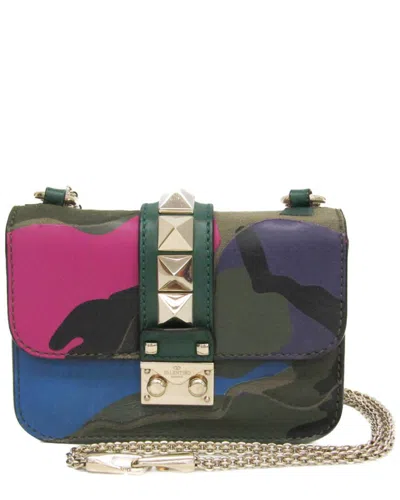 Valentino Garavani Valentino Multi-color Leather Canvas Shoulder Bag (authentic Pre-loved)